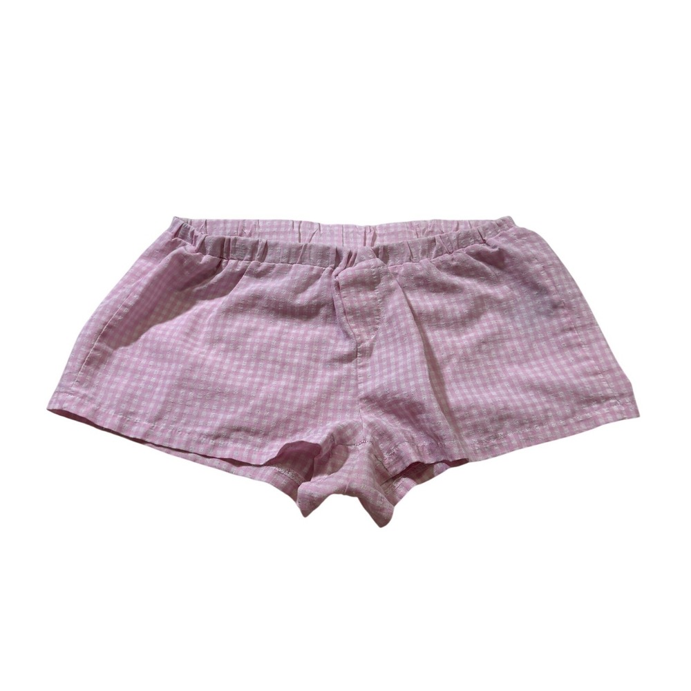 Edikted Gingham Shorts XS Pink Plaid Loungewear Pajama Coquette Cottagecore